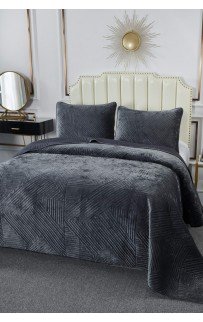 Патрисия (антрацит 1) Покрывало 240х260