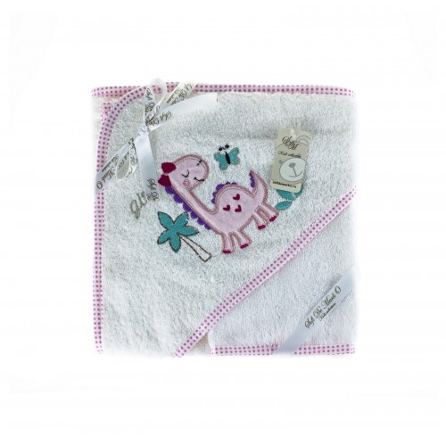 FANNY DINO (белый) полотенце Уголок Мочалка Мах. 80х80