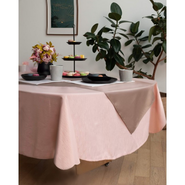 Джинни (пепел роза) Скатерть круглая 160см Sofi De MarkO Джинни (пепел роза) Скатерть круглая 160см Sofi De MarkO