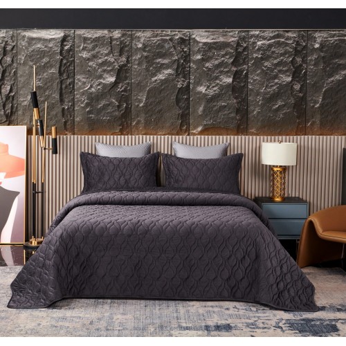 Нобилис (антрацит) Покрывало 240х260