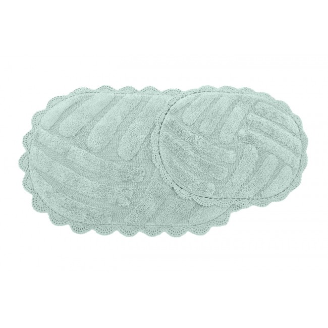 NANCY (голубой) набор ковриков для ванной кружевной 60х100 и 50х70 Sofi De MarkO