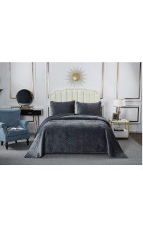 Патрисия (антрацит 1) Покрывало 240х260