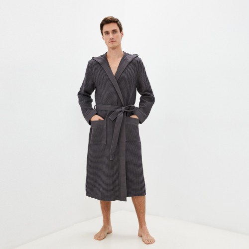 Гамлет (антрацит) S Мужской Халат с капюшоном Sofi De MarkO