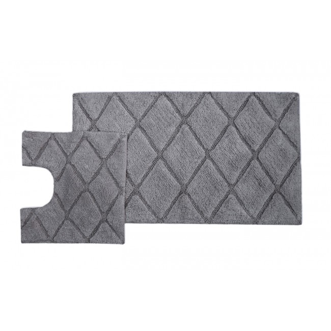 Jale (т.серый) набор ковриков для ванной комнаты 60х100 и 50х50см Sofi De MarkO