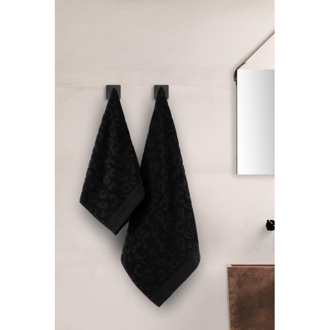 Tiger (черное) 100х150 Полотенце Жаккард