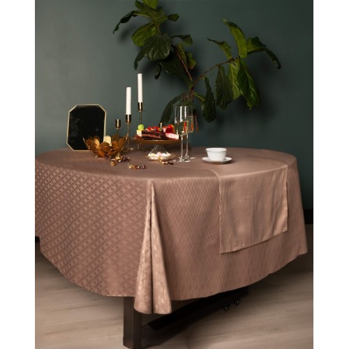 Катрин (кофе) Скатерть круглая 160см Sofi De MarkO