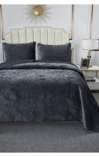 Патрисия (антрацит 1) Покрывало 240х260