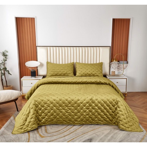 Лея (горчица) Покрывало 240x260