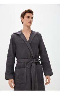 Гамлет (антрацит) S Мужской Халат с капюшоном Sofi De MarkO