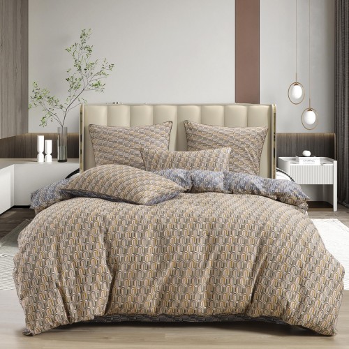 Джерардо (горчица) комплект постельного белья сатин Евро Sofi De MarkO