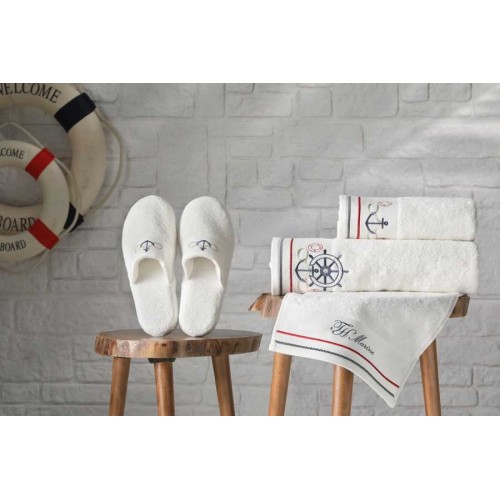 Набор полотенец Tivolyo Home NAVY белый 2 предмета