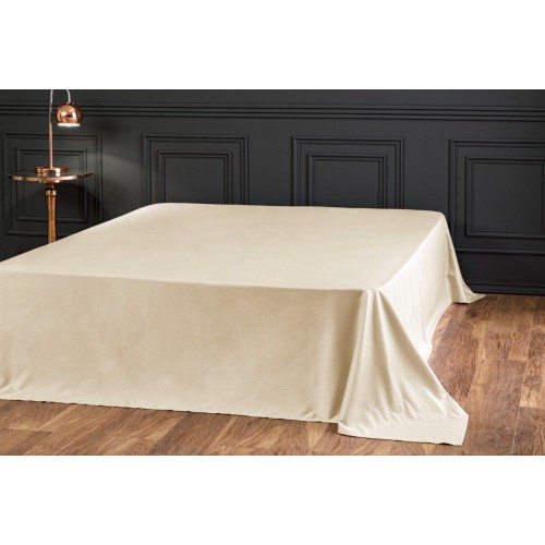 Простыня Tivolyo Home сатин бежевый KING SIZE