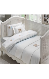 Комплект детского постельного белья Tivolyo Home LOVELY BEBE голубой с покрывалом