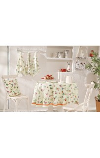 Скатерть Tivolyo home FUNGI круглая 180х180