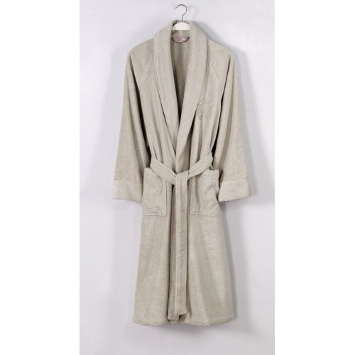 Халат мужской Soft cotton DELUXE бежевый XL