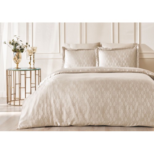 Комплект постельного белья Tivolyo Home STELLA бежевый Евро