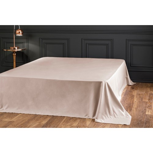 Простыня Tivolyo Home сатин коричневый KING SIZE