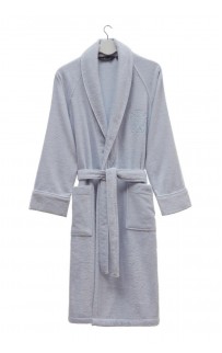 Халат мужской Soft cotton DELUхE голубой S