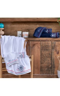 Полотенце Tivolyo Home NAVY белый 75х150