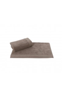 Полотенце Soft cotton LEAF коричневый 75х150