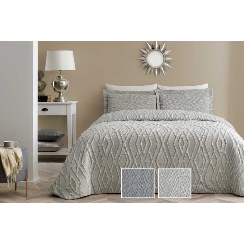 Покрывало Tivolyo Home CHEVRON серый Евро