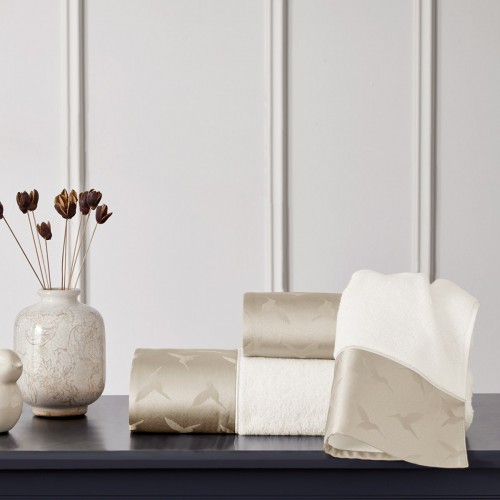 Набор полотенец Tivolyo Home COLIBRI бежевый 2 предмета