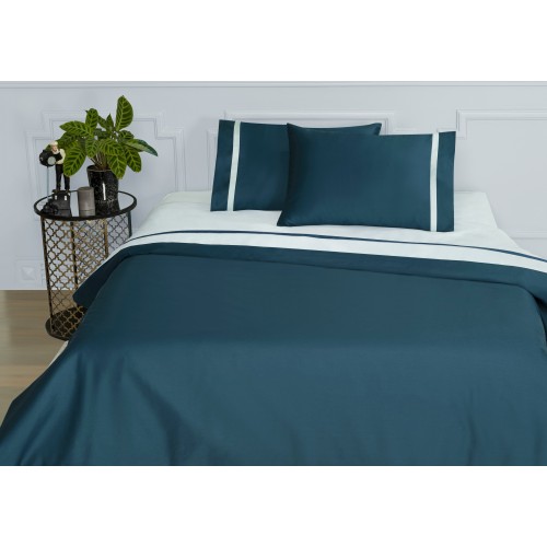 Комплект постельного белья Tivolyo Home COVERS тёмно-изумрудный Евро