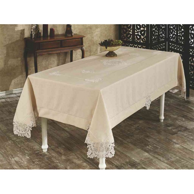 Скатерть Grazie home FIRUZE бежевый 160х320