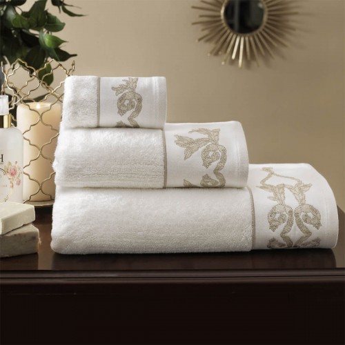 Набор полотенец Tivolyo Home DURANTE кремовый 2 предмета