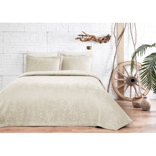 Покрывало Tivolyo Home DARCY кремовый Евро