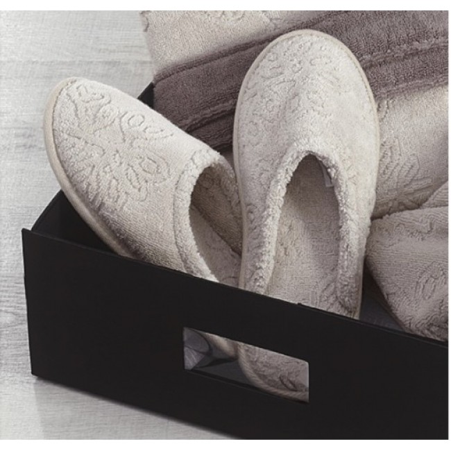 Тапочки Soft cotton LEAF коричневый 38/40