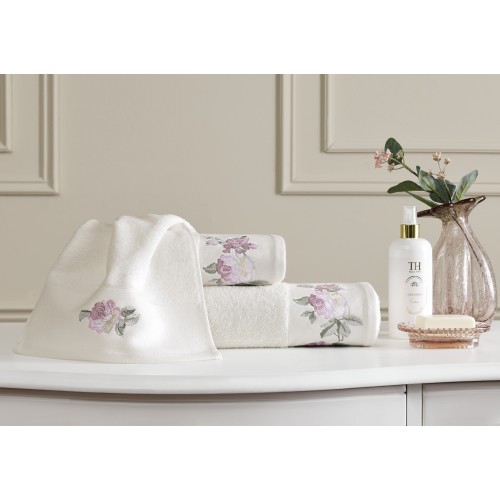 Набор полотенец Tivolyo Home SOFFIE BRODERY розовый 2 предмета