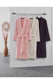 Халат женский Soft cotton STELLA фиолетовый S