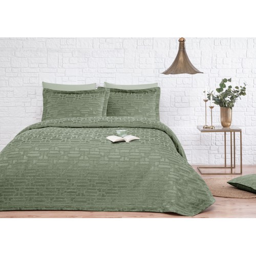 Покрывало Tivolyo Home CALIPSO зелёный Евро