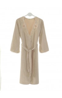 Халат женский Soft cotton DESTAN пудра S