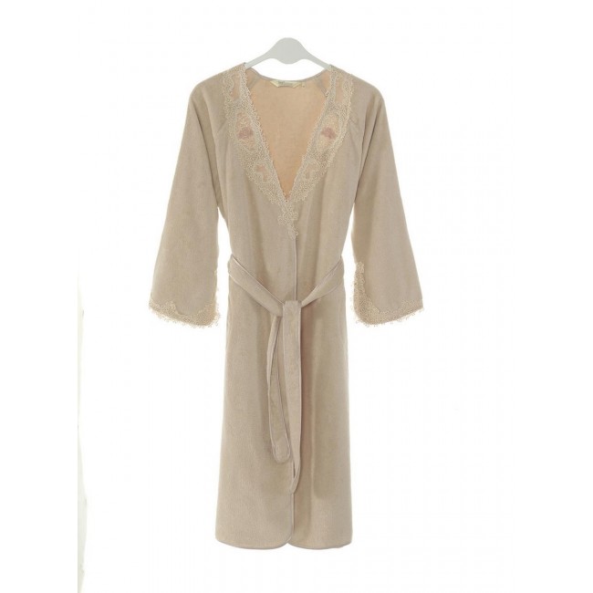 Халат женский Soft cotton DESTAN пудра S