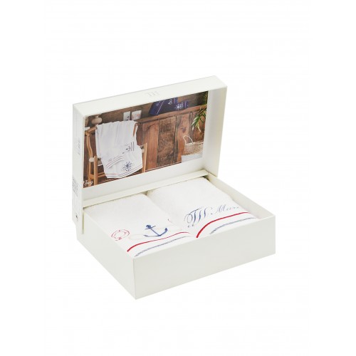 Салфетка Tivolyo Home NAVY белый 2 предмета