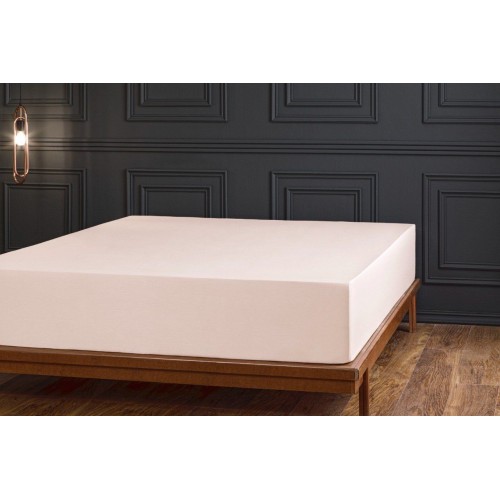 Простыня на резинке Tivolyo Home розовый 180х200