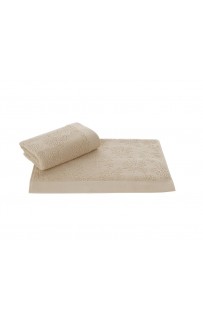 Полотенце Soft cotton LEAF бежевый 75х150