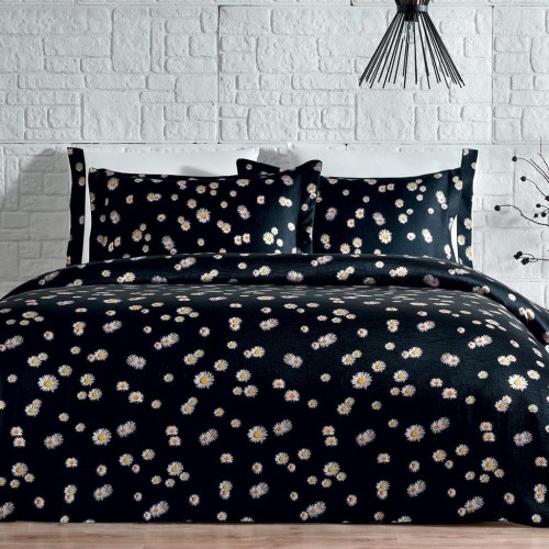 Комплект постельного белья Tivolyo Home MELODY чёрный Евро