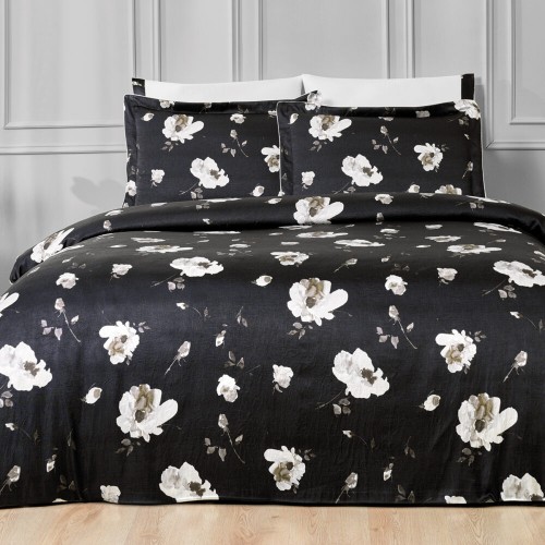 Комплект постельного белья Tivolyo Home POPPY чёрный Евро