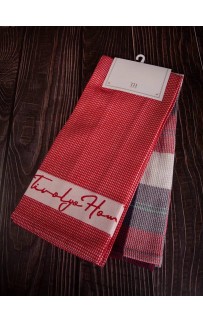 Кухонное полотенце Tivolyo Home CHRISTMAS кирпичный 2 предмета