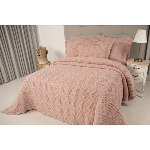 Покрывало Tivolyo Home SEVILLA тёмно-розовый 240х260