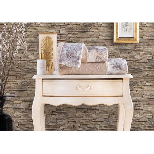 Набор полотенец Tivolyo Home JAVIER бежевый 2 предмета