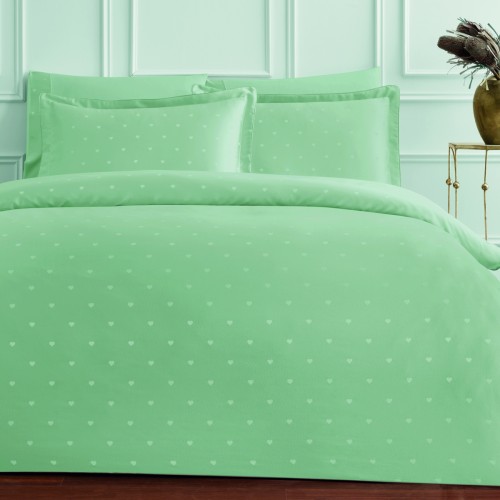 Комплект постельного белья Tivolyo Home MY LOVE ментоловый Евро