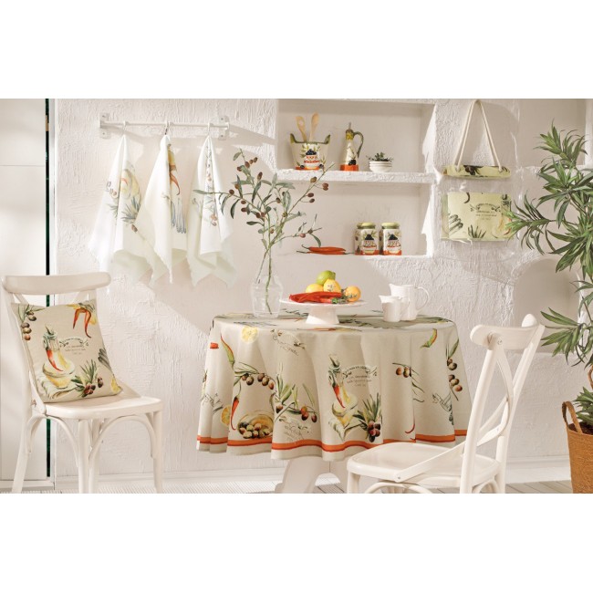 Скатерть Tivolyo home RISOTTO круглая 180х180