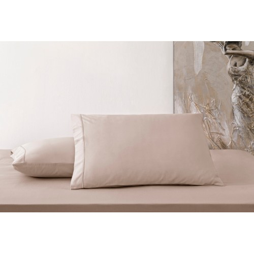 Наволочка Tivolyo Home сатин коричневый 50х70