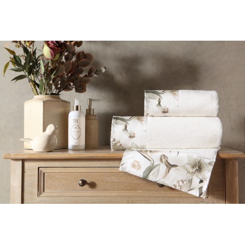 Набор полотенец Tivolyo Home LINOELLA кремовый 2 предмета