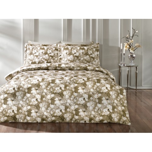 Комплект постельного белья Tivolyo Home VALERIA бежевый Евро