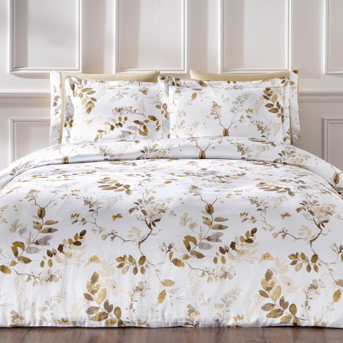 Комплект постельного белья Tivolyo Home MANDY горчичный Евро